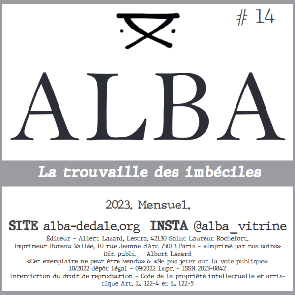 Couverture revue poésie ALBA n°14