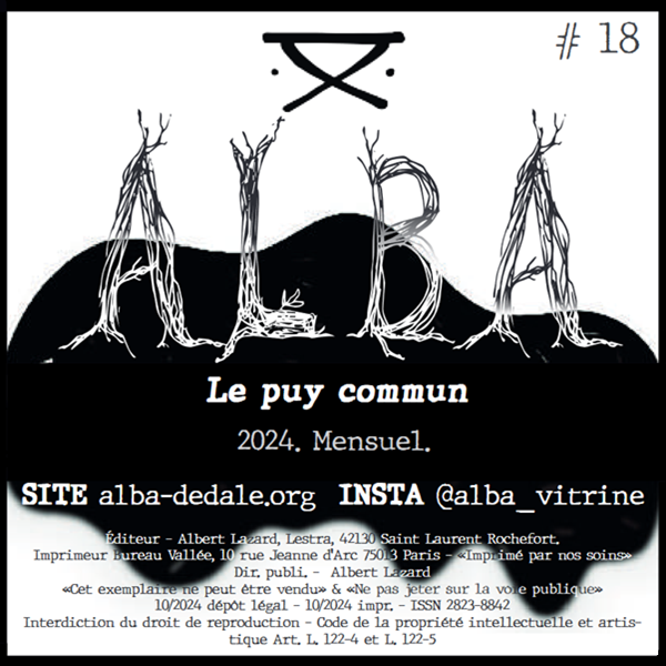 ALBA n°18 Couverture revue poésie ALBA n°18