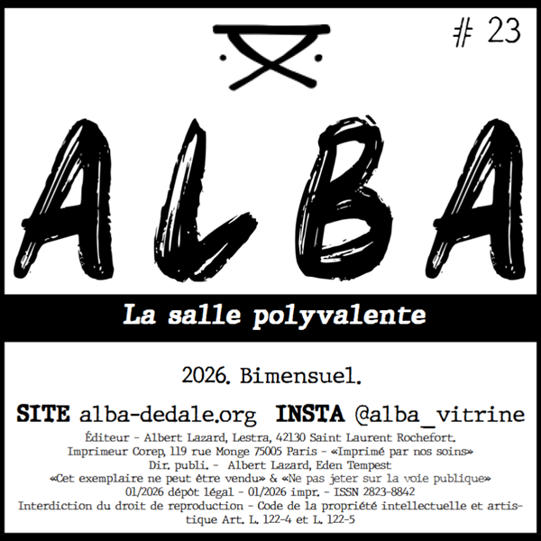 ALBA n°23 Couverture revue poésie ALBA n°23