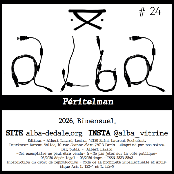 ALBA n°24 Couverture revue poésie ALBA n°24
