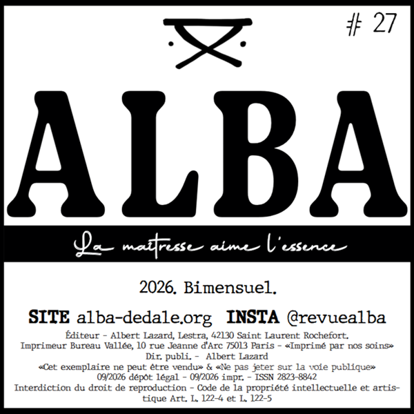 Couverture revue poésie ALBA n°27